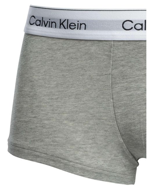 Calvin Klein Gray 3 Pack Icon Low Rise Trunks for men
