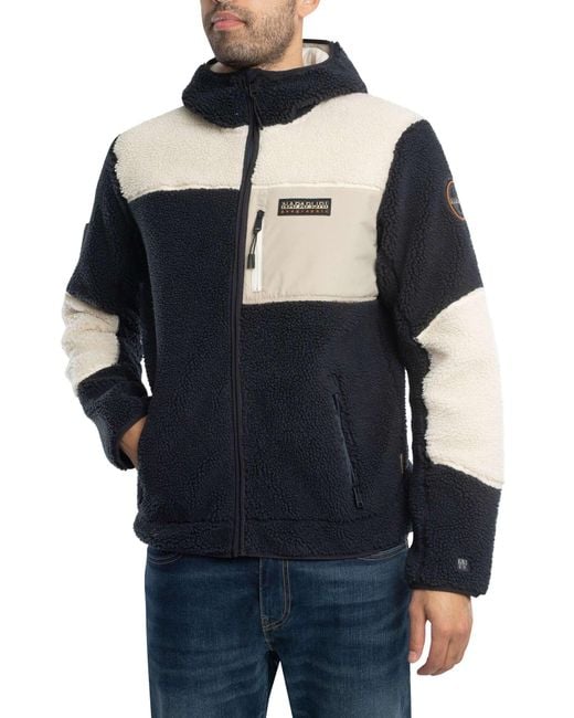 Napapijri Blue Yupik Fzh 3 Fleece Jacket for men