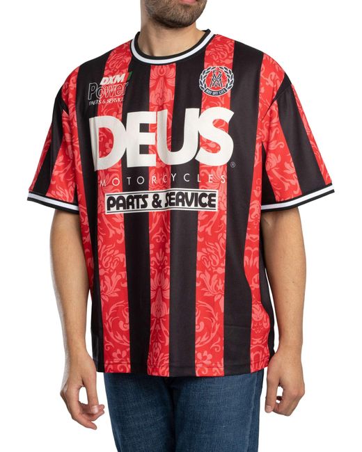 Deus Ex Machina Red Nouveau Moto Oversized T-shirt for men