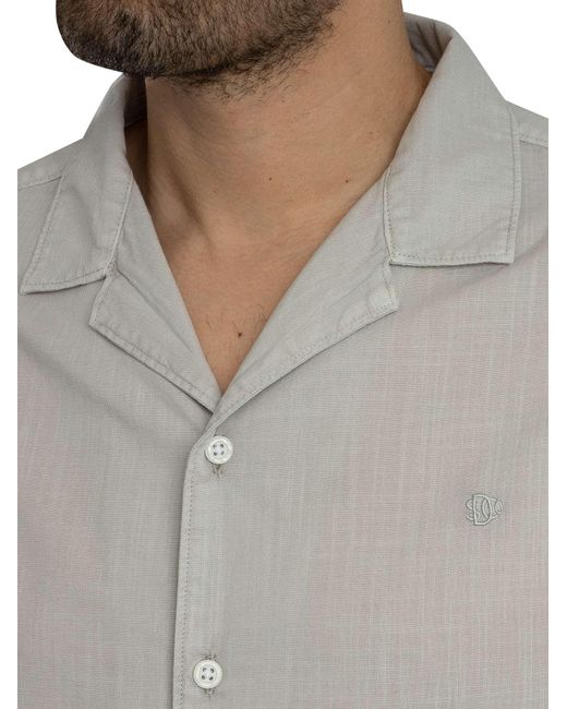 Superdry Gray Cabana Short Sleeved Shirt for men
