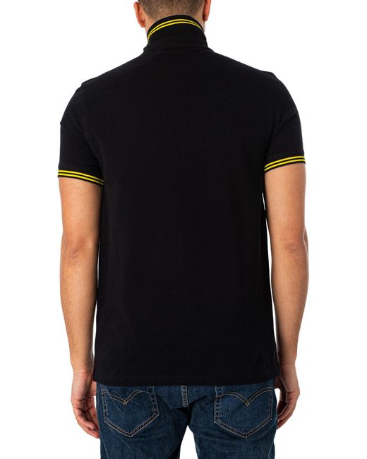 Barbour Black Essential Tipped Polo Shirt for men
