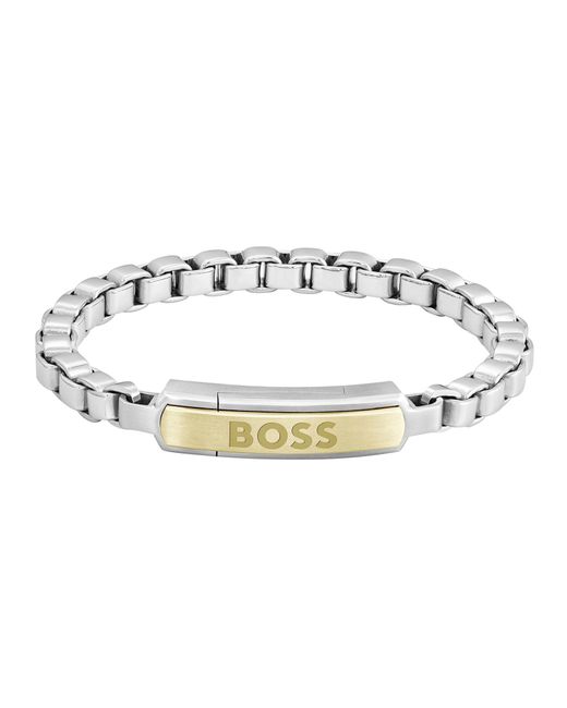 Boss Metallic Devon Ip Plated Bracelet for men