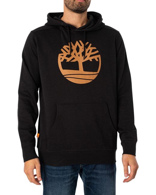Timberland Black Core Logo Pullover Hoodie for men