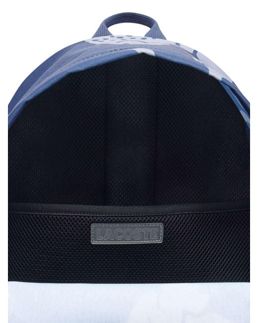 Lacoste Blue All-over Paris Backpack for men