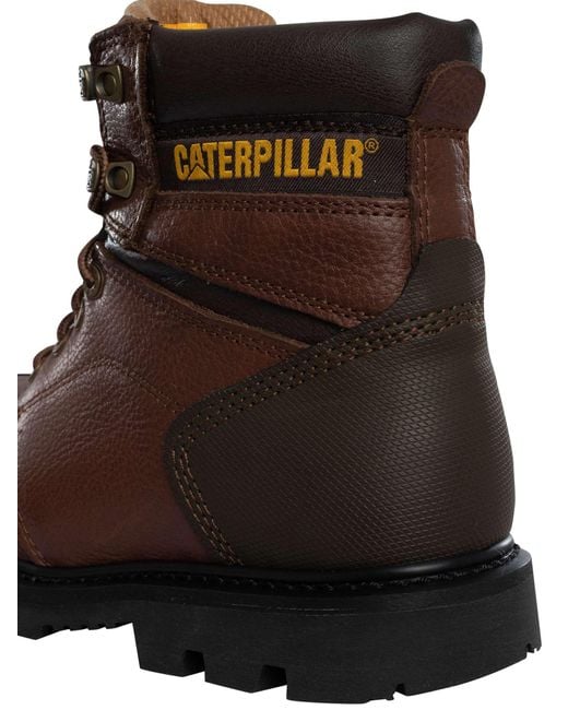 Caterpillar Brown Allerton Wide Leather Boots for men