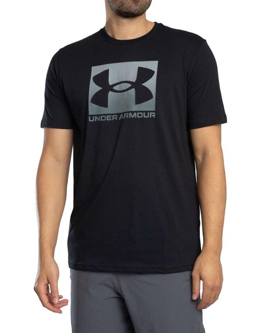 Under Armour Black Loose Boxed Sports Graphic T-shirt for men