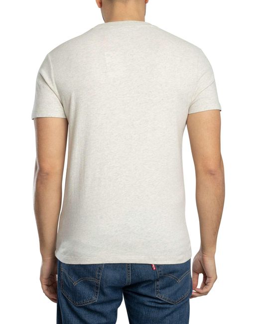 Superdry White Essential Logo Emb T-shirt for men