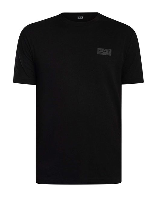 EA7 Black Back Box Logo T-shirt for men