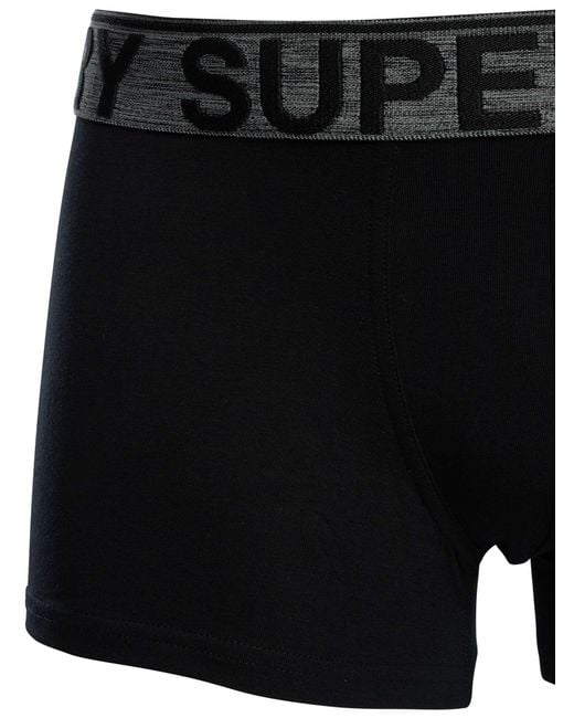 Superdry Black 3 Pack Trunks for men