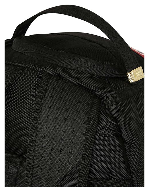 Sprayground Black 20l Printed Zipper Shark Backpack for men