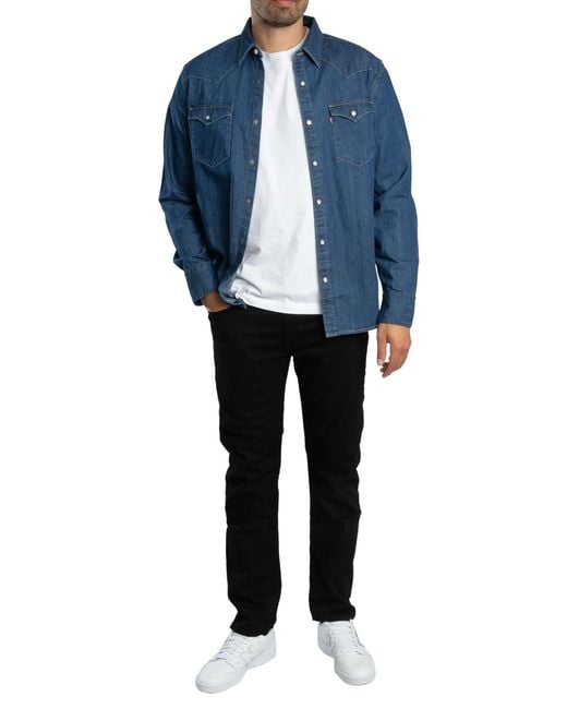 Levi's Blue Barstow Western Shirt for men