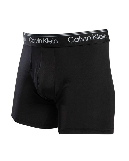 Calvin Klein Black 5 Pack Microfiber Stretch Boxer Briefs for men