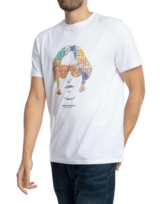 Weekend Offender White Kinky Afro Graphic T-shirt for men