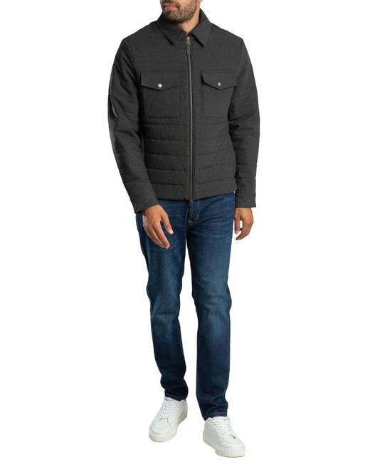 Gant Gray Insulated Flannel Jacket for men