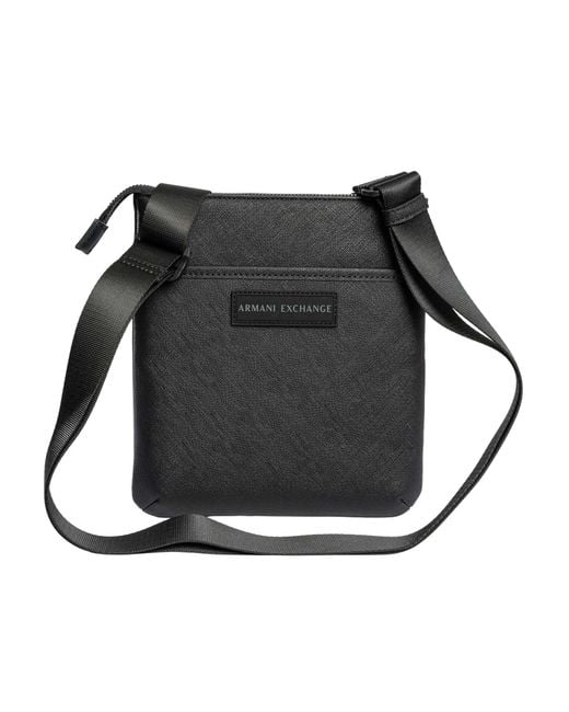 ARMANI EXCHANGE Black Box Logo Crossbody Bag for men
