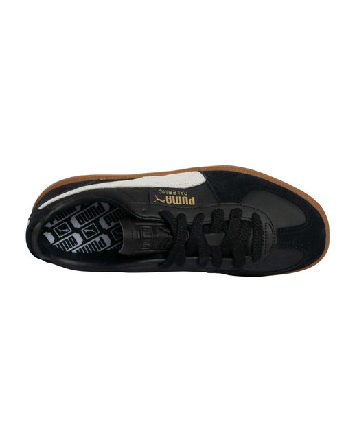 PUMA Black Palermo Leather Trainers for men