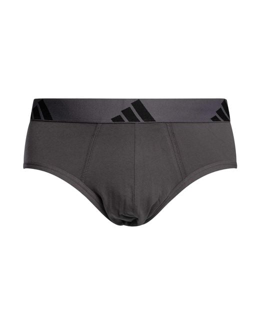 Adidas Black 3 Pack Active Flex Cotton Briefs for men