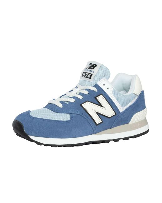 New Balance Blue 574 Suede Trainers for men