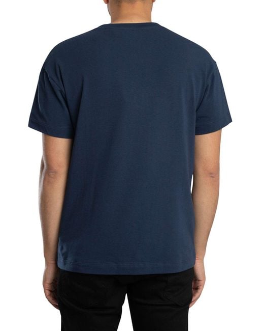 HUGO Blue Lounge Laze Box Logo T-shirt for men