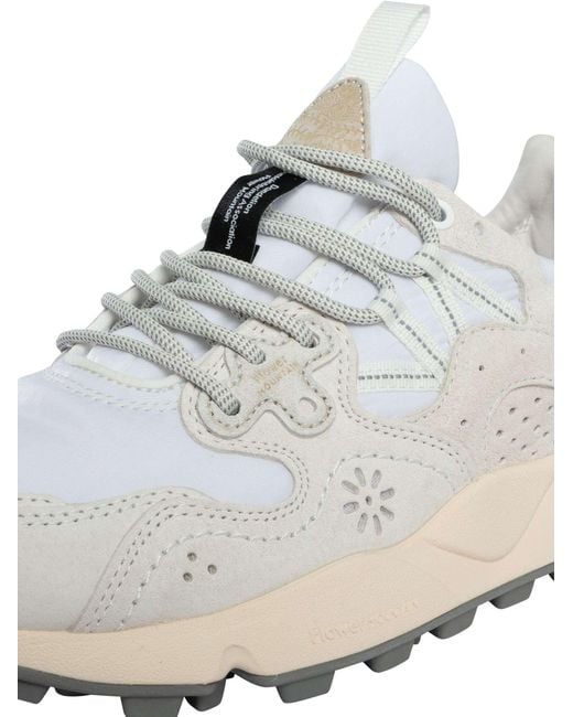 Flower Mountain White Yamano Suede Trainers for men