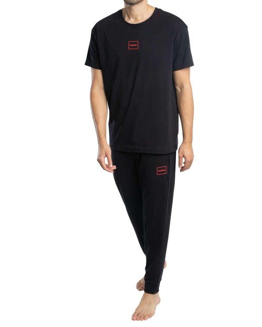 HUGO Black Laze Lounge T-shirt for men