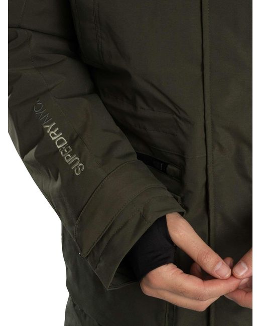 Superdry Gray City Padded Parka Jacket for men