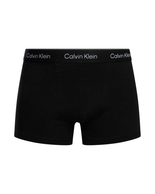 Calvin Klein Black 3 Pack Icon Relaxed Fit Trunks for men