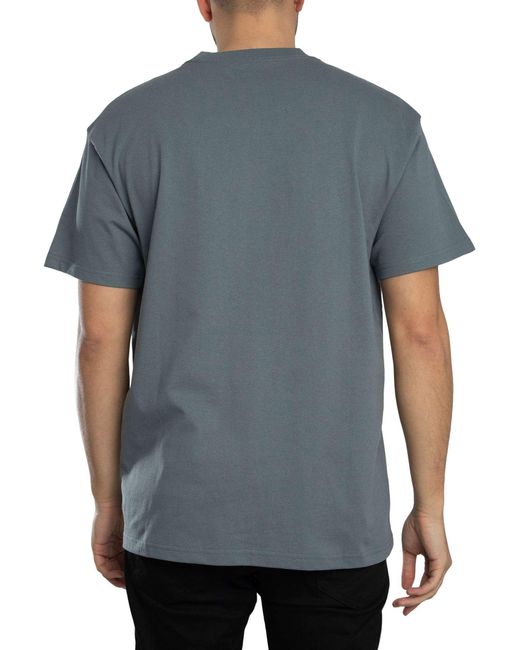 Carhartt Gray Longhand Pocket T-shirt for men