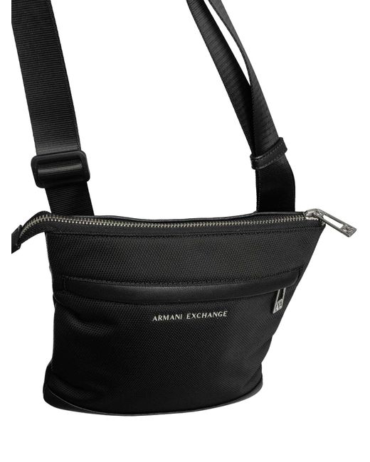 ARMANI EXCHANGE Black Singapore Crossbody Bag for men