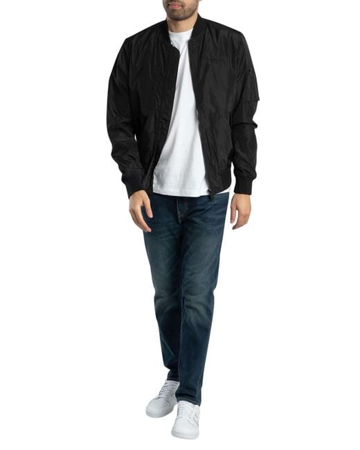 Schott Nyc Black Airstar Lightweight Bomber Jacket for men