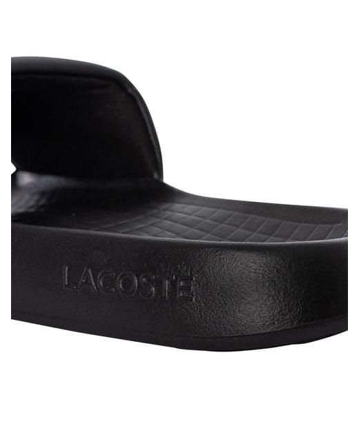 Lacoste Black Serve 1.0 123 1 Cma /white Slides for men