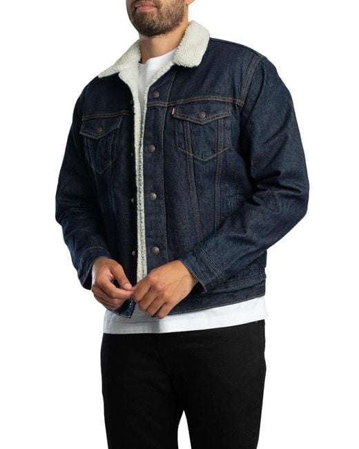 Levi's Blue Type 3 Sherpa Trucker Jacket for men