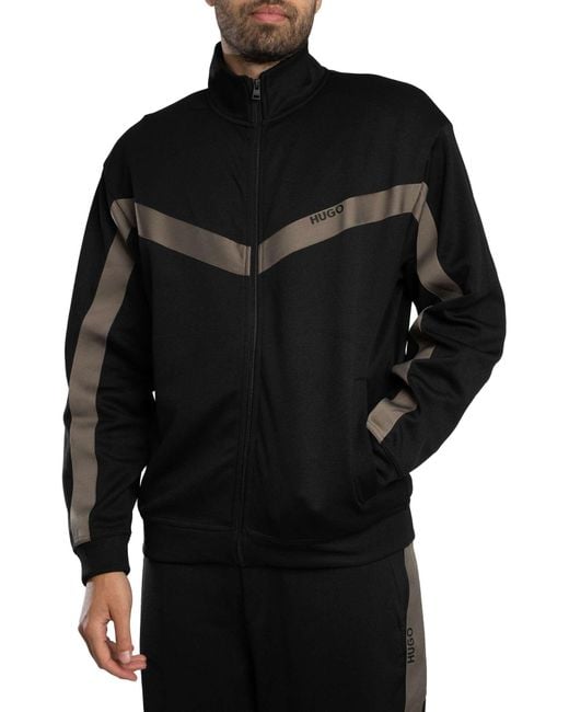 HUGO Black Darti Track Jacket for men