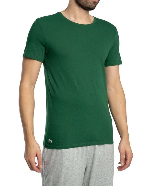 Lacoste Yellow 3 Pack Lounge Slim Fit T-shirts for men