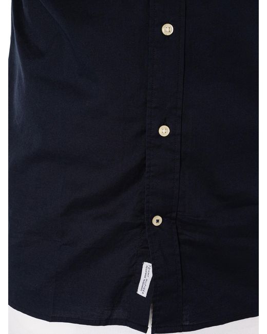 Tommy Hilfiger Blue Flex Poplin Shortsleeved Shirt for men