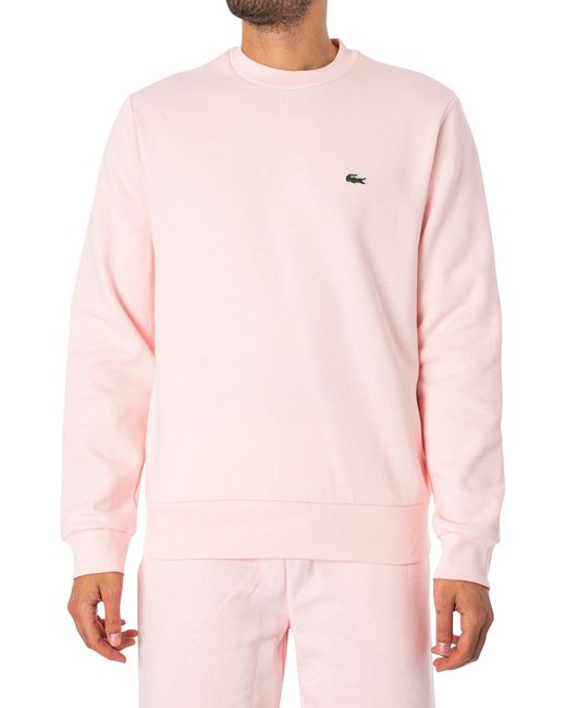 Lacoste Pink Logo Sweatshirt for men