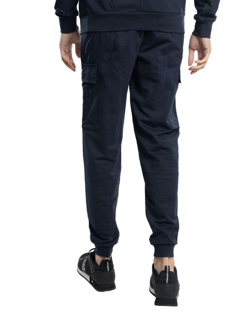 EA7 Blue Core Identity Cargo Joggers for men