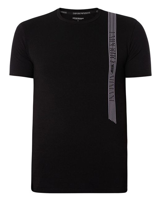 Emporio Armani Black Lounge Crew T-shirt for men