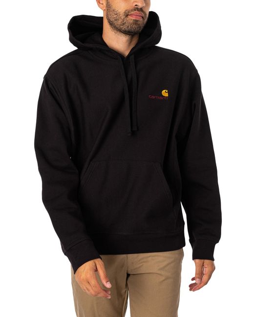 Carhartt Black Hooded American Script Sweatshirt for men
