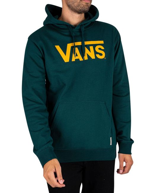 Vans Green Classic Logo Pullover Hoodie for men