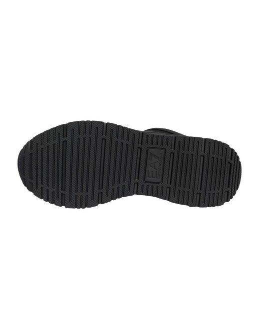 EA7 Black Mesh Logo Trainers for men