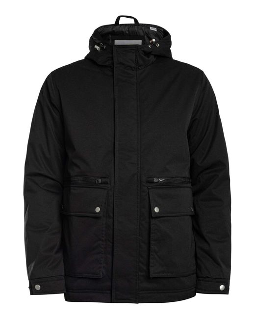 Jack & Jones Black Wolf Parka Jacket for men