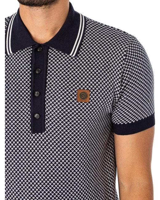Trojan Gray Pattern Fine Gauge Polo Shirt for men
