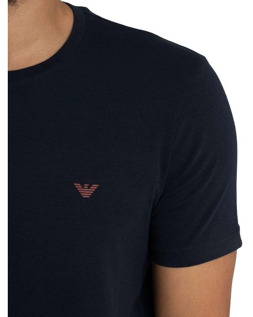 Emporio Armani Red 2 Pack Lounge Crew T-shirts for men