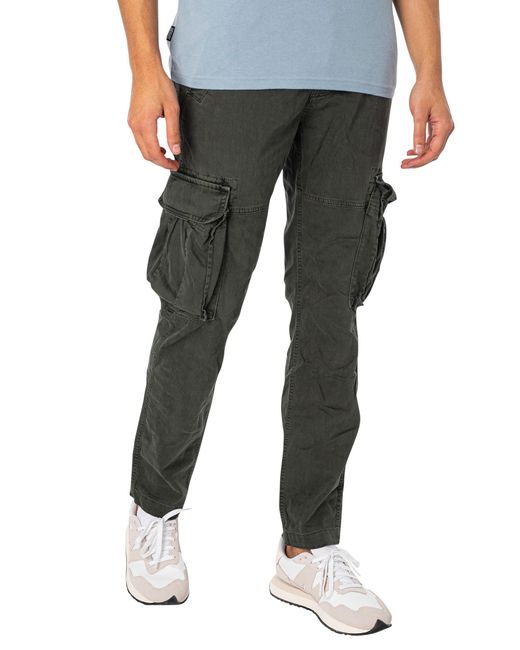 Superdry Gray Core Cargo Trousers for men