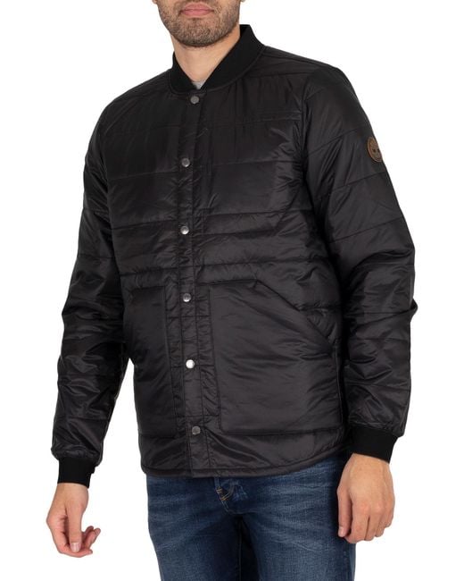 Timberland Rubber Compatible Layering System Bomber Jacket in Black for Men  | Lyst