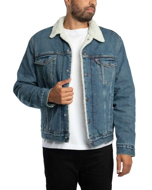 Levi's Blue Type 3 Sherpa Trucker Jacket for men