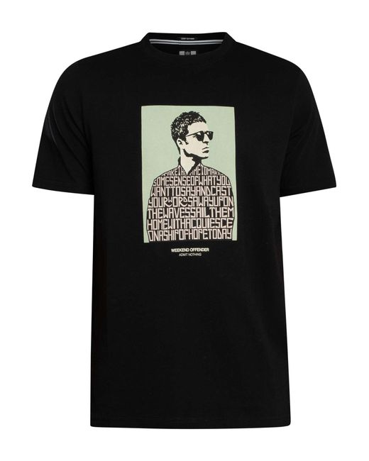 Weekend Offender Black Camden Graphic T-shirt for men