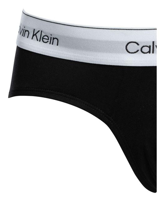 Calvin Klein Black 3 Pack Icon Hip Briefs for men