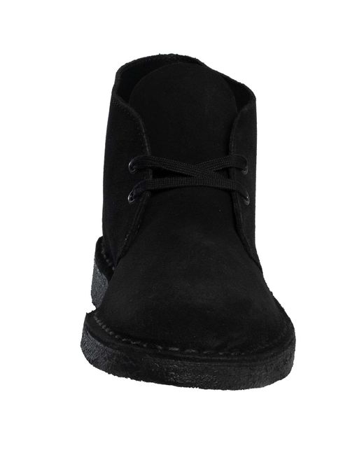 Clarks Black Suede Desert Boots for men